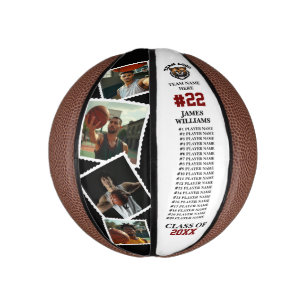 Mini Ballon De Basket Senior Night Custom Senior Player Photos et noms