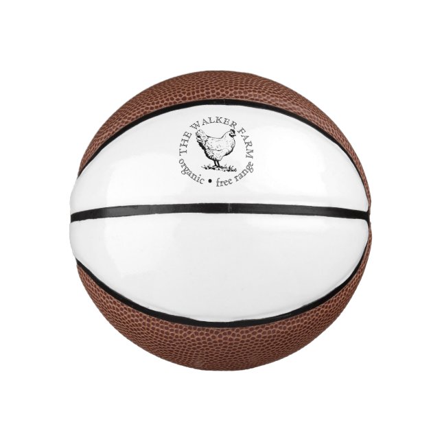 Mini Ballon De Basket Small Farm Business Promotional Logo (Devant)