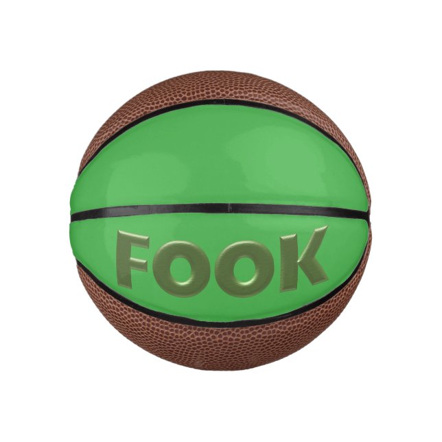 Mini Ballon De Basket Vert pâle sur mini-basket vert (Devant)