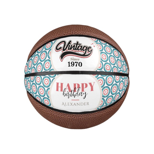 Mini Ballon De Basket Vintage depuis - 1970 (Devant)