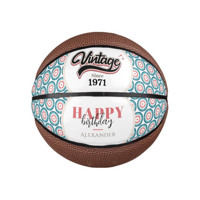 Mini Ballon De Basket Vintage depuis - 1971 (Devant)