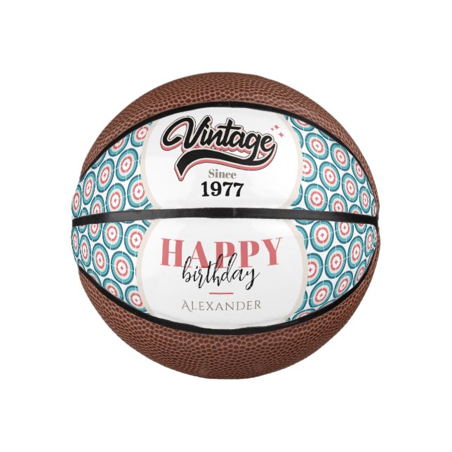 Mini Ballon De Basket Vintage depuis - 1977 (Devant)