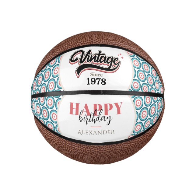 Mini Ballon De Basket Vintage depuis - 1978 (Devant)