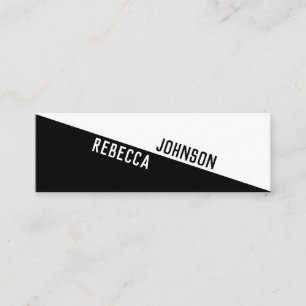 Mini Blanc noir minimaliste moderne - Carte de visite