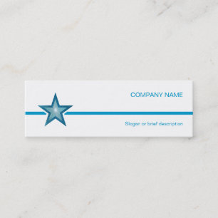 Mini Bleu Star ligne blanche carte de visite blanc maig
