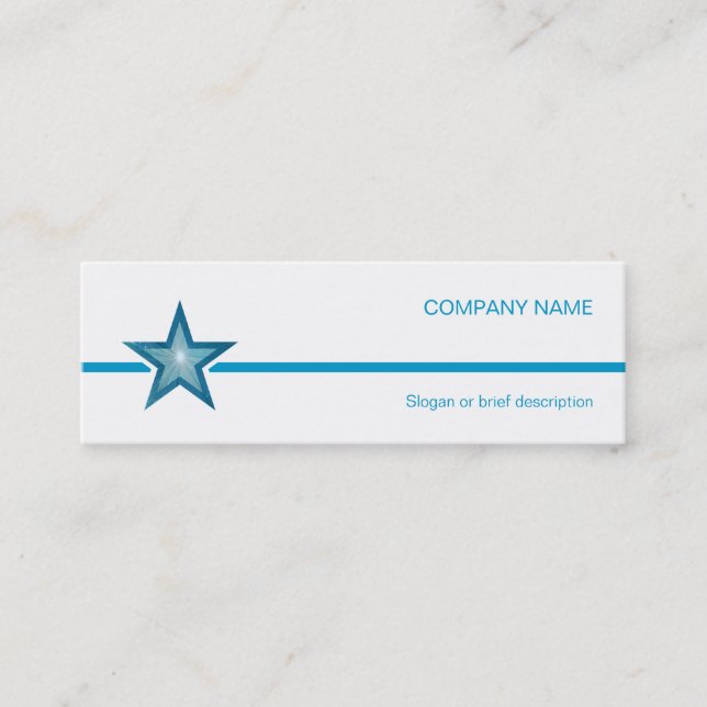 Mini Bleu Star ligne blanche carte de visite blanc maig (Devant)