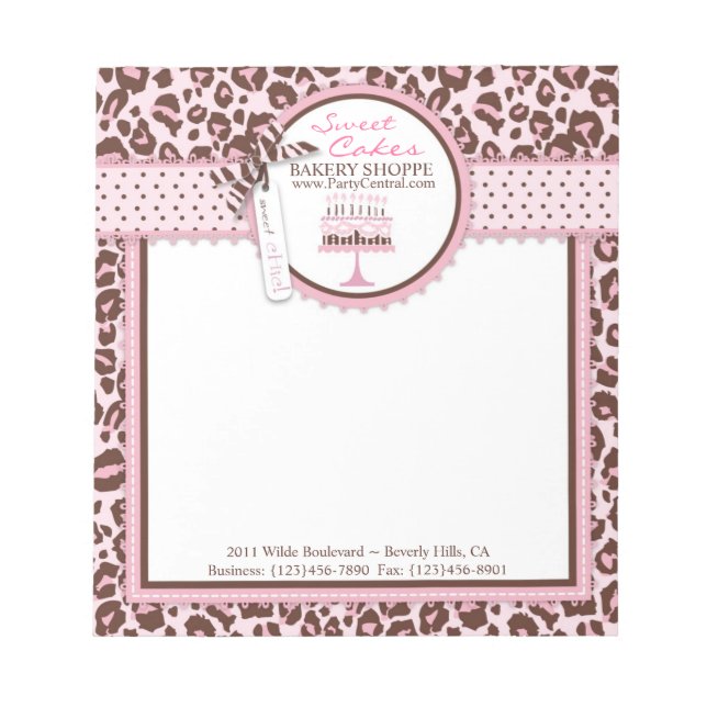Mini Bloc-notes Cheetah Girl Business (Devant)