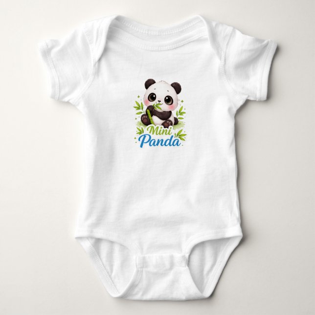 Mini Body Panda Bébé – Joli Ourson Panda avec Bam (Devant)