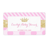 Mini bouteille de champagne étiquette baby shower 