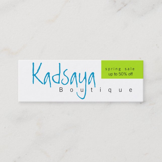 Mini Boutique Kadsaya 9 Promotion Store Carte de visite (Devant)