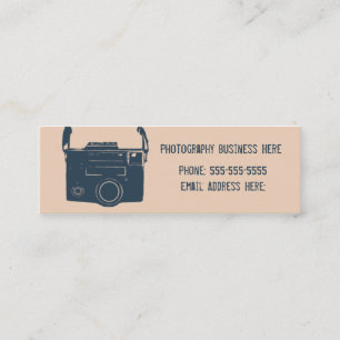 Mini Caméra Retro Film Blue & Peach Carte de visite