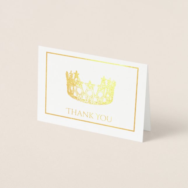 Mini carte Couronne Gold Foil (Devant)