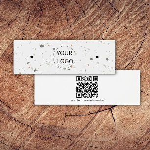 Mini carte d'affichage simple Terrazzo QR Code à o