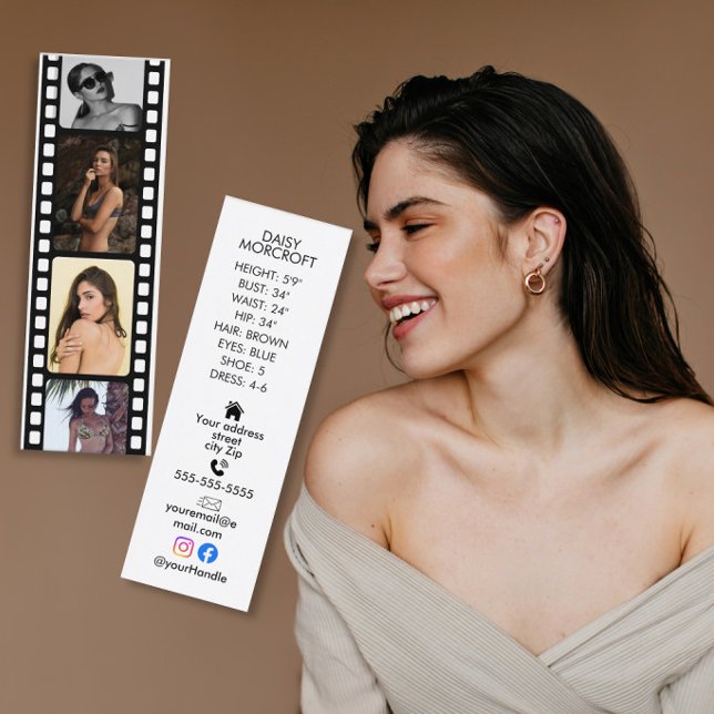 Mini Carte de comp modèle Bande de film Carte de visite (Créateur téléchargé)
