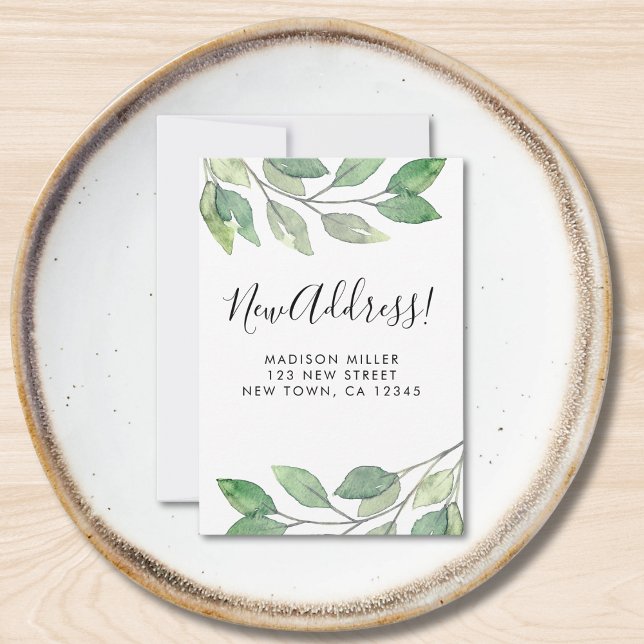 Mini carte de Faire-part de déplacement de nouvell (Créateur téléchargé)