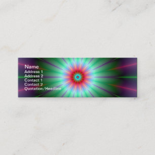 Mini Carte de visite à fleurs rayonnantes