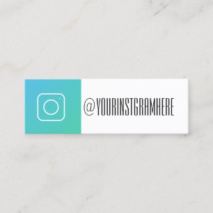 Mini carte de visite à la mode moderne d'instagram de