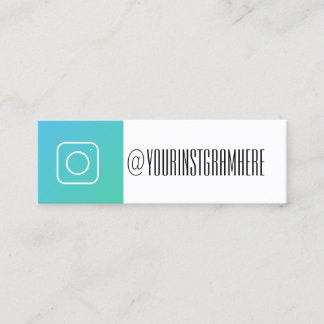 Mini carte de visite à la mode moderne d'instagram de