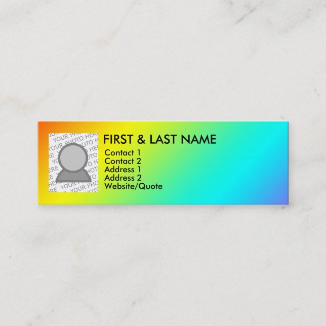 Mini carte de visite arc-en-ciel gay (Devant)