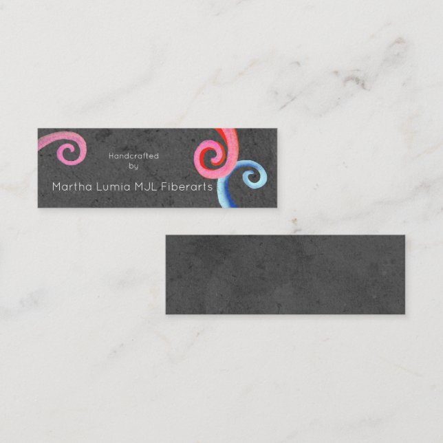 Mini Carte de visite Black Swirls (Devant / Derrière)