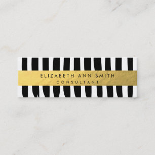Mini Carte de visite chic d'effet maigre d'or