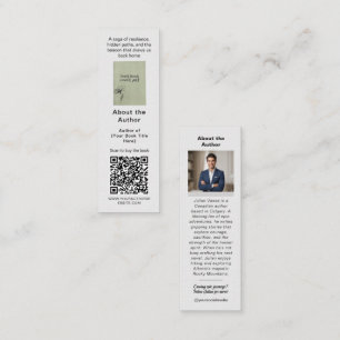 Mini Carte de visite d'auteur minimaliste avec QR 