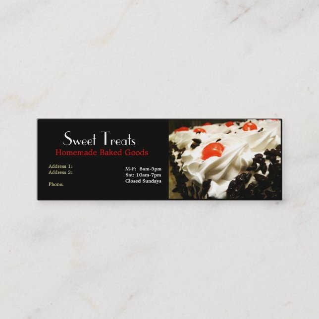 Mini Carte de visite de Bakery Dessert Company (Devant)