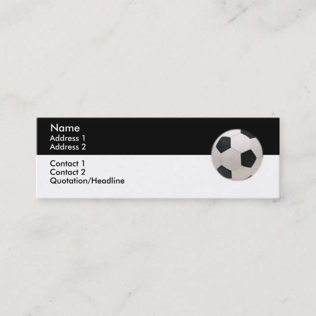 Mini Carte de visite de balle de football (Devant)