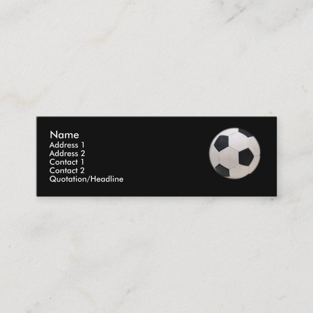 Mini Carte de visite de ballon de football (Devant)