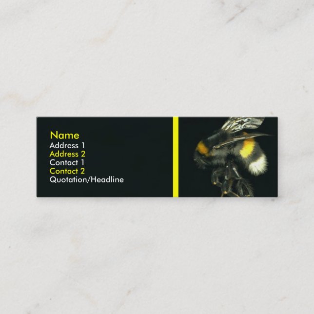 Mini Carte de visite de Bumblebee (Devant)