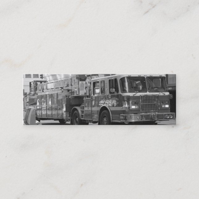 Mini Carte de visite de camion de pompiers (Devant)