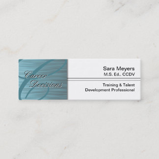 Mini Carte de visite de carrière professionnelle - bleu