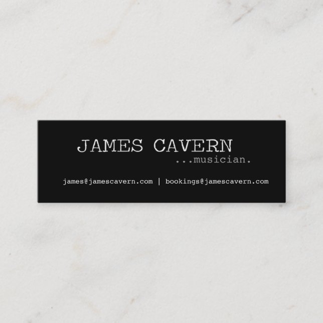 Mini Carte de visite de caverne de James (Devant)