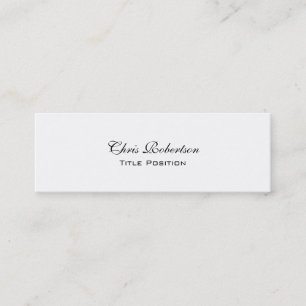 Mini Carte de visite de charme noir blanc et fin tendan