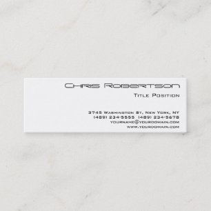 Mini Carte de visite de charme noir mince