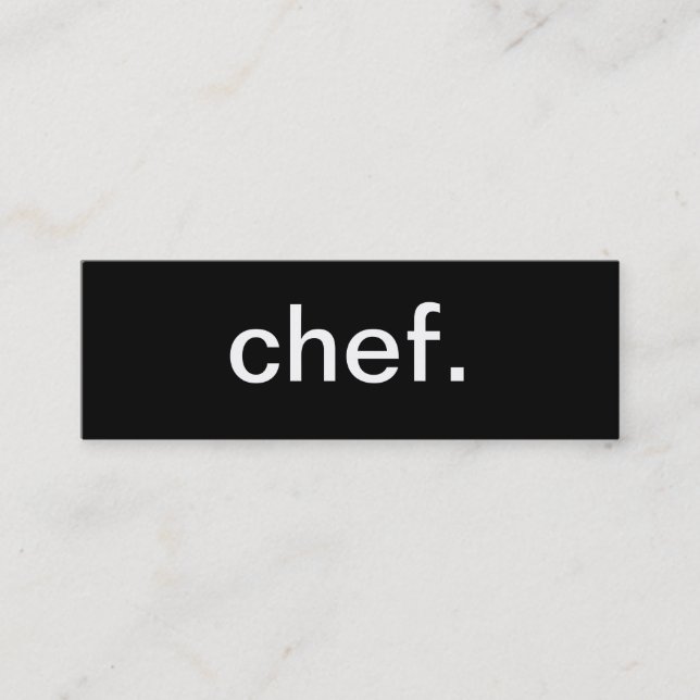 Mini Carte de visite de chef (Devant)