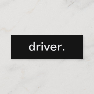 Mini Carte de visite de conducteur