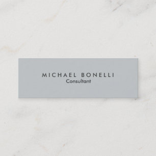 Mini Carte de visite de consultant minimaliste en gris 