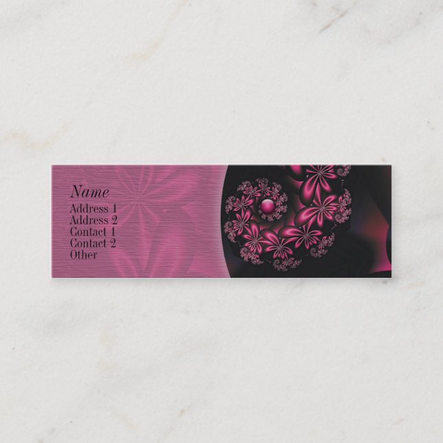 Mini Carte de visite de contact de fleurs de passion (Devant)