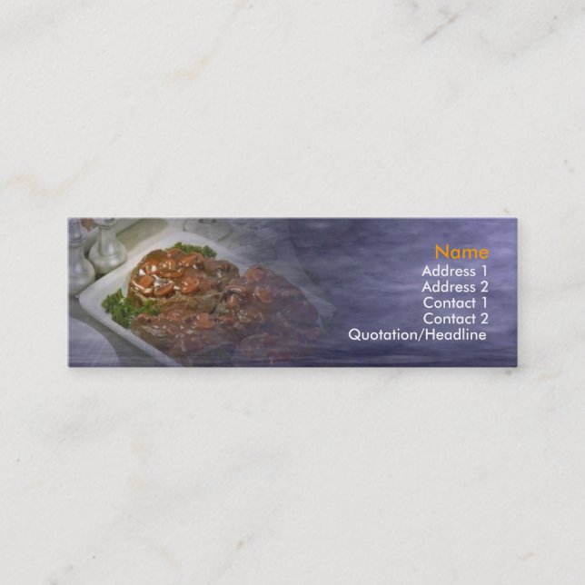 Mini Carte de visite de côtelettes de porc (Devant)
