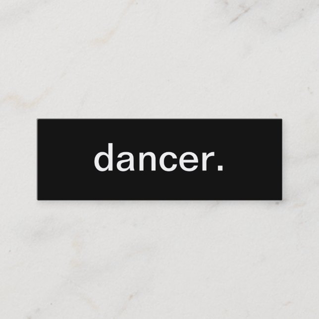 Mini Carte de visite de danseur (Devant)