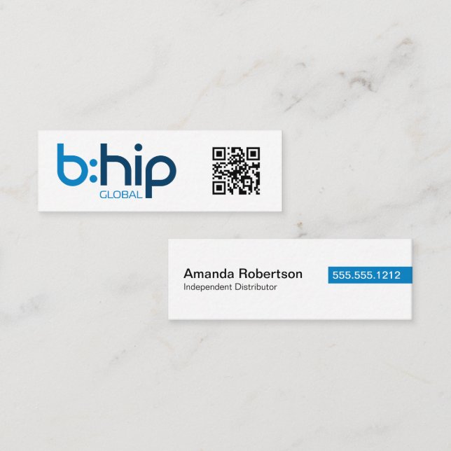 Mini Carte de visite de distributeur b:HIP (Devant / Derrière)