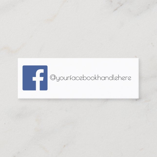 Mini carte de visite de facebook (Devant)