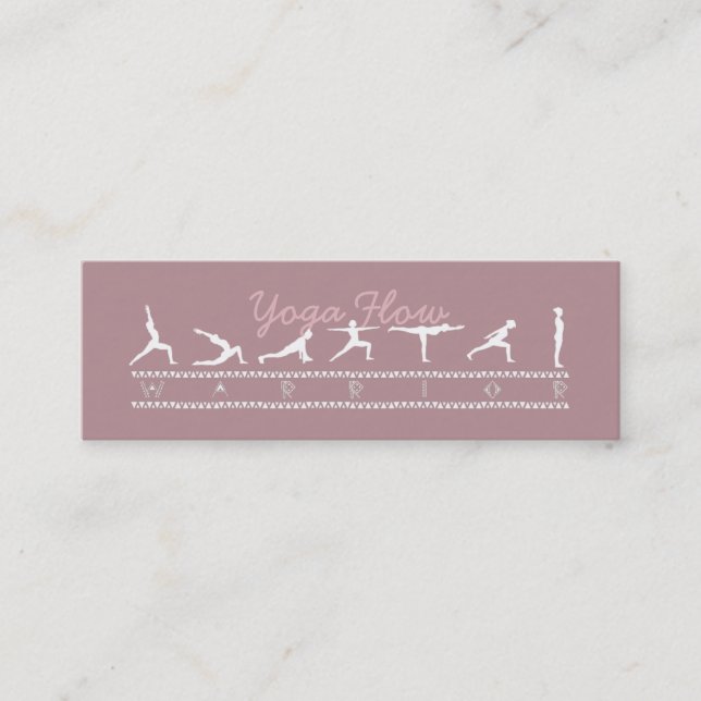 Mini Carte de visite de flux de yoga (Devant)