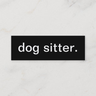 Mini Carte de visite de garde d'enfants de chien