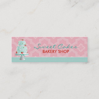 Mini Carte de visite de gâteau de fraise