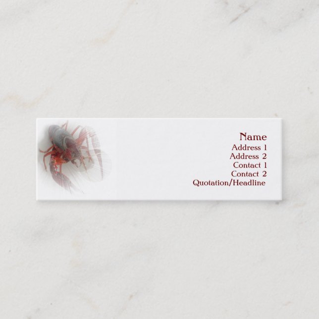 Mini Carte de visite de homard (Devant)