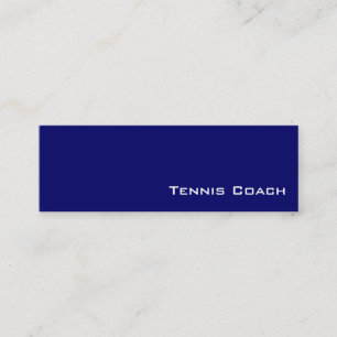 Mini Carte de visite de l'entraîneur de tennis blanc de
