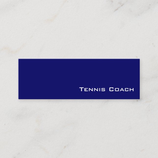 Mini Carte de visite de l'entraîneur de tennis blanc de (Devant)