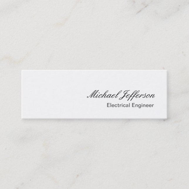 Mini Carte de visite de l'ingénieur électrique blanc mi (Devant)